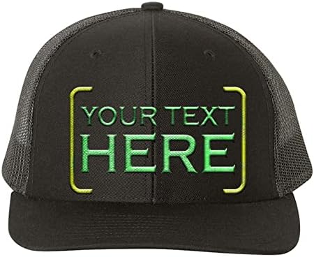 כובעי Mato & Hash בהתאמה אישית עם הטקסט שלך כאן | כובע רקום לעסקים | משאית ריצ'רדסון 112